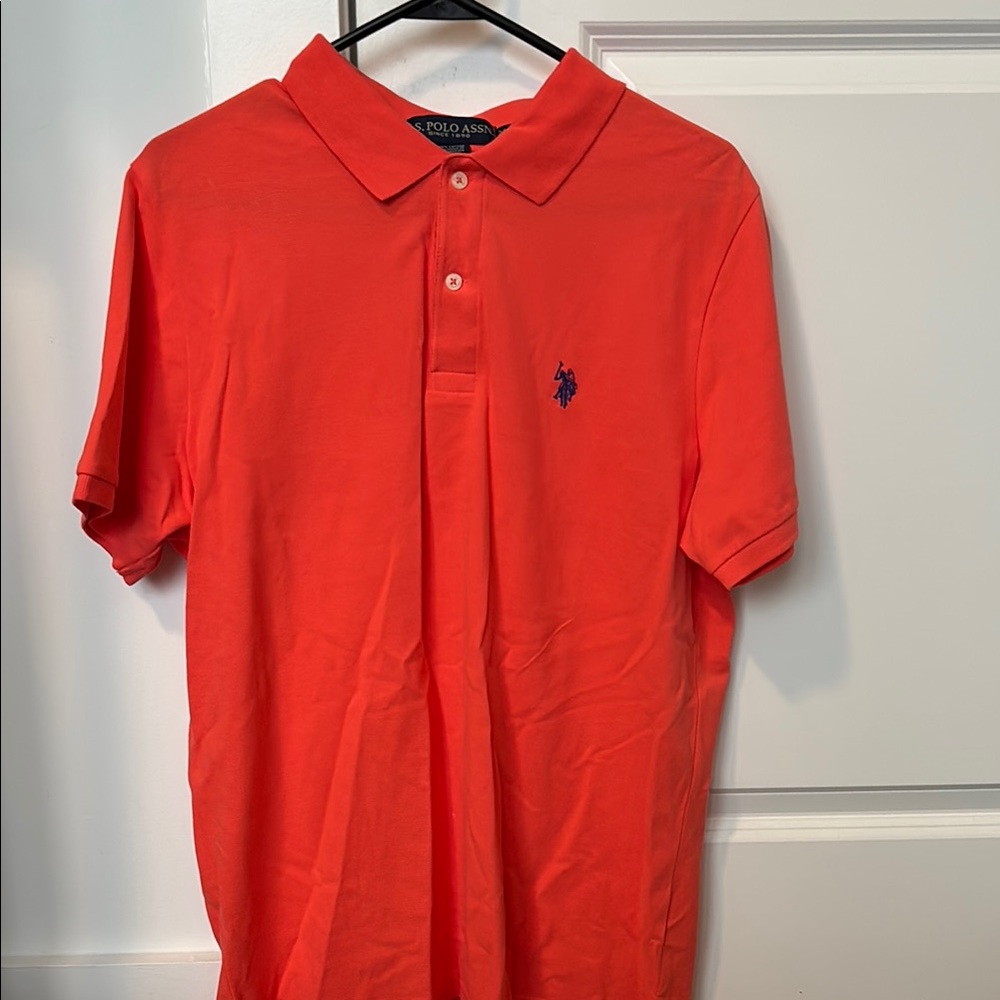 Polo by Ralph Lauren Men's Orange Polo Shirt